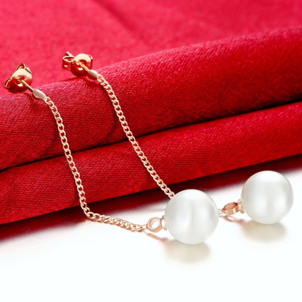 Freshwater Pearl Dangling Link Earrings