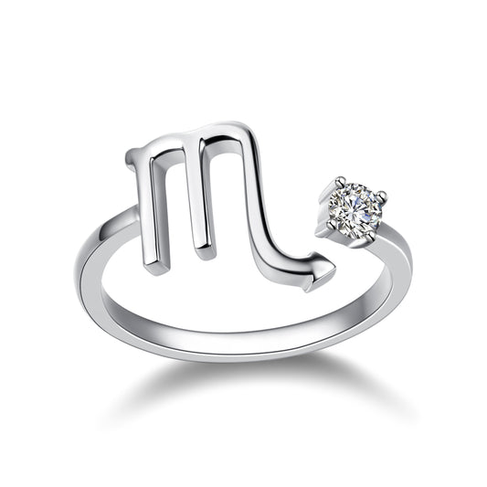925 Sterling Silver Zodiac Sign Ring