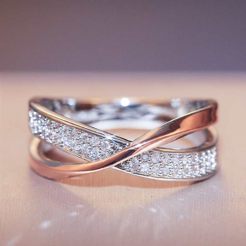 Women's Zircon Copper Ring