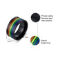Rainbow Pride Love Promise Stainless Steel Men's Ring