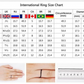 Zircon Engagement Ring Inlaid Zircon size chart