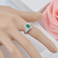 Green Gemstone Ring Zirconia AAA Grade