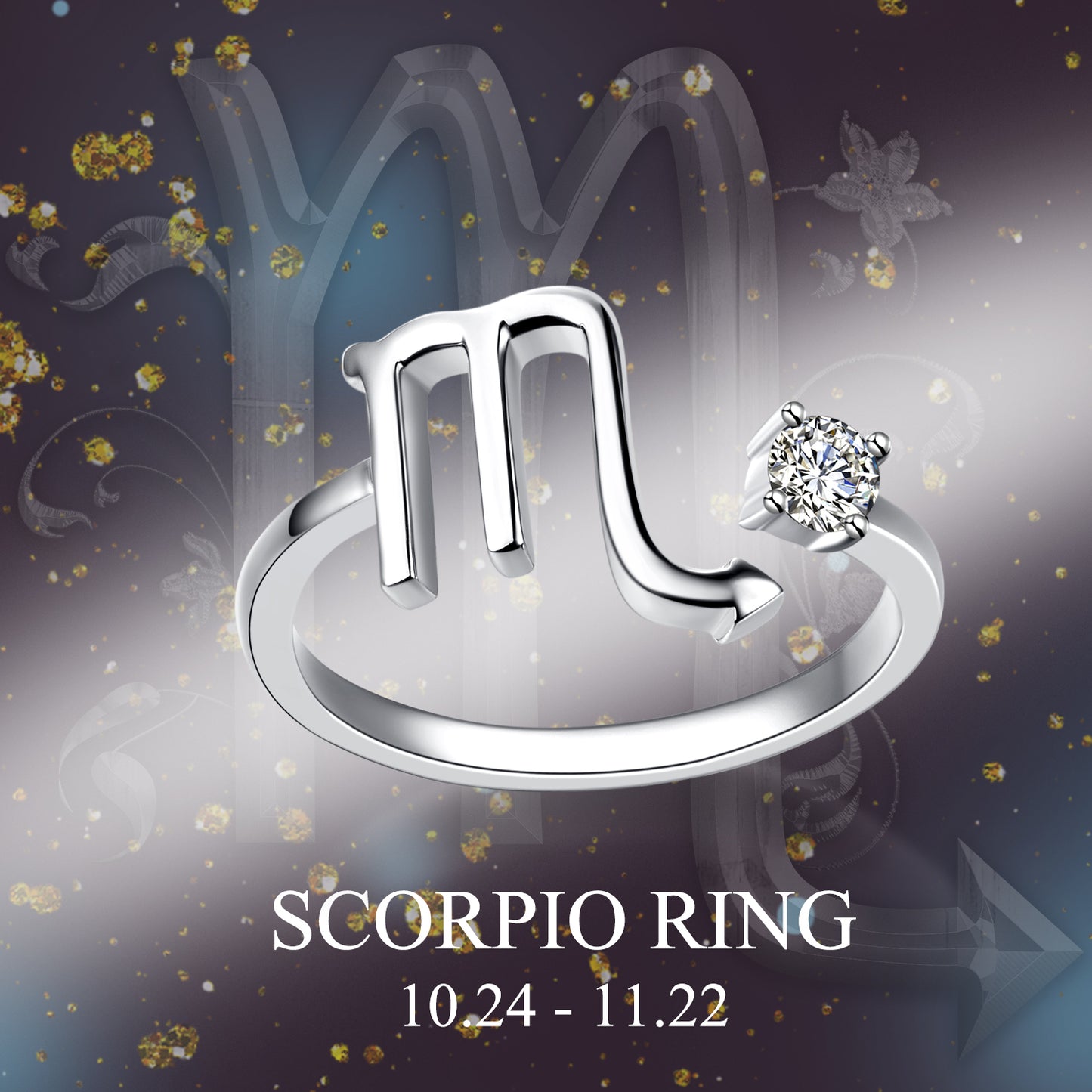 925 Sterling Silver Zodiac Sign Ring