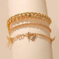 3 Piece Chain and Butterfly Bracelet Set
