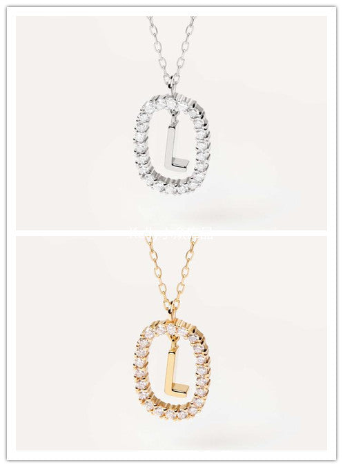 Women's Light Luxury Alphabet Sterling Silver Collarbone Necklace