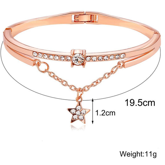 Star Drop 18K Rose Gold Plated Bracelet