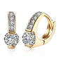 Mini  Circular Earrings in 14K Gold