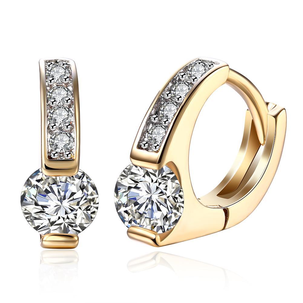 Mini  Circular Earrings in 14K Gold