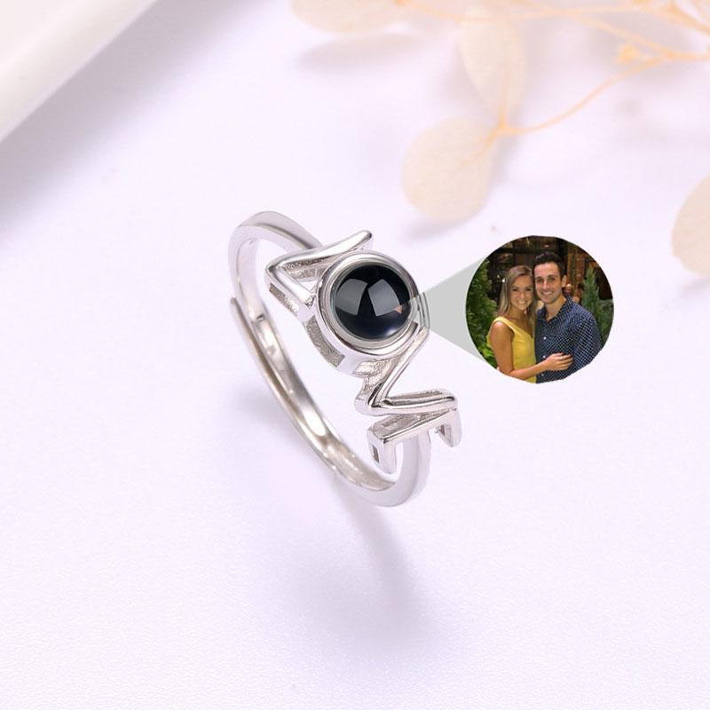 Colorful Photo "LOVE" Moment Finger ring