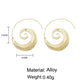 18K Gold Plated Spin Spiral Earrings