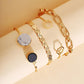 4 Piece Medallion Bracelet Set