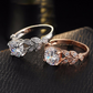 Zircon Engagement Ring Inlaid Zircon
