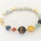 Universe Galaxy Eight Planets Natural Stone Bracelet