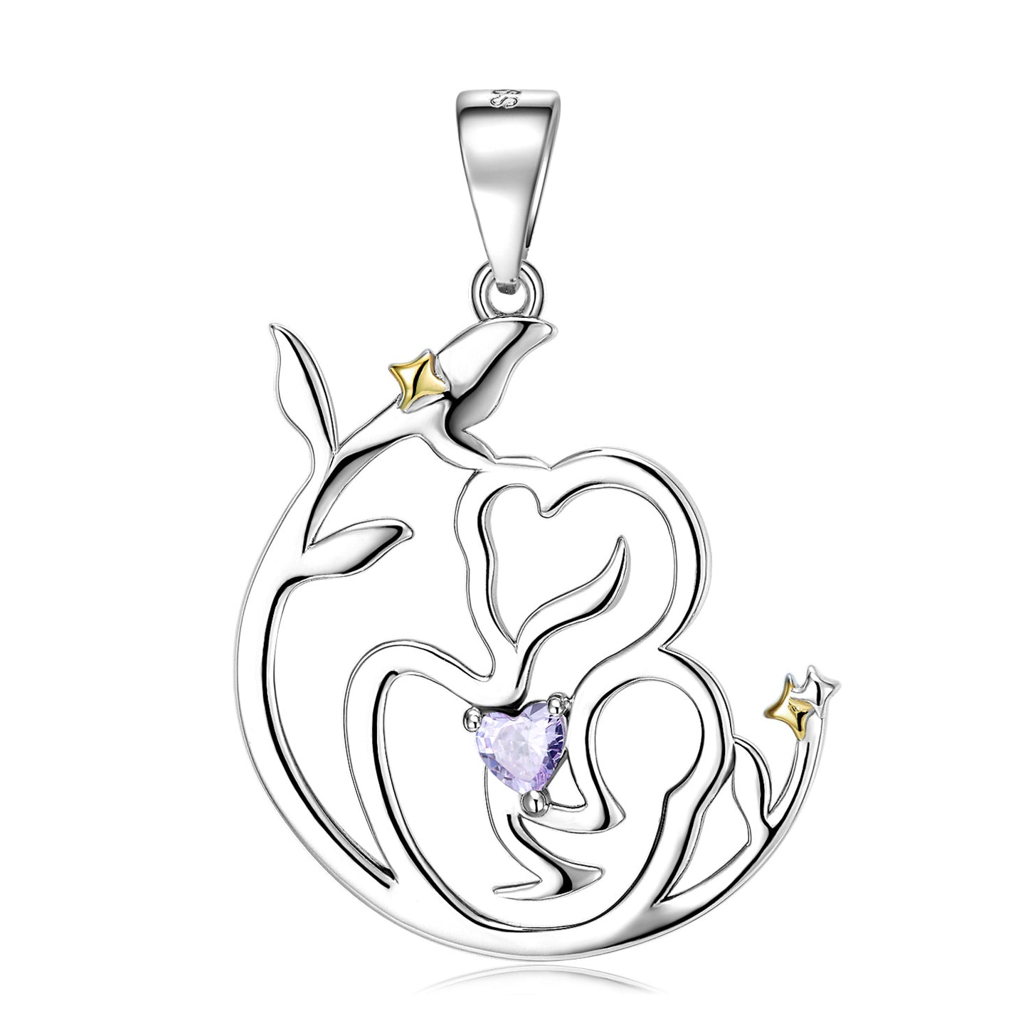 S925 Sterling Silver Love Necklace Mother's Day Series Sweater Chain