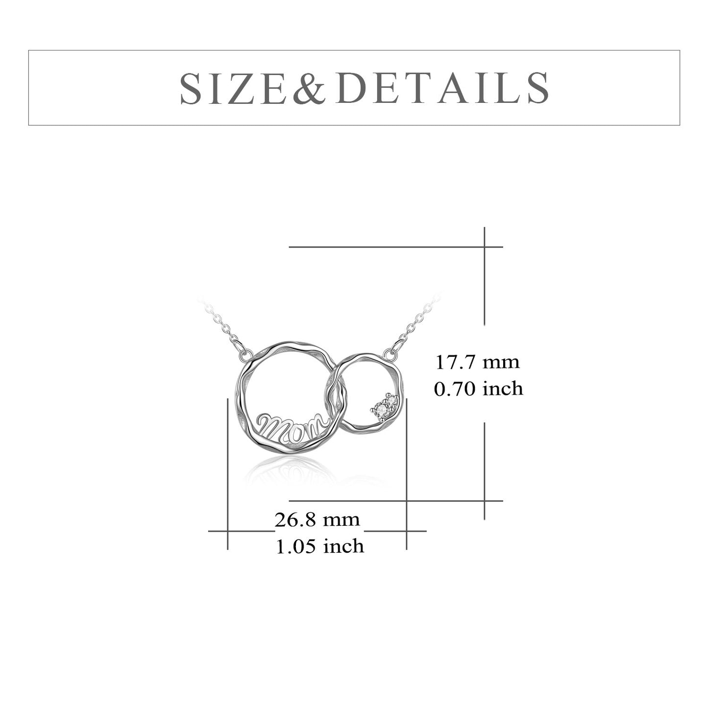 Interlocking Double Circles Necklace for Mom