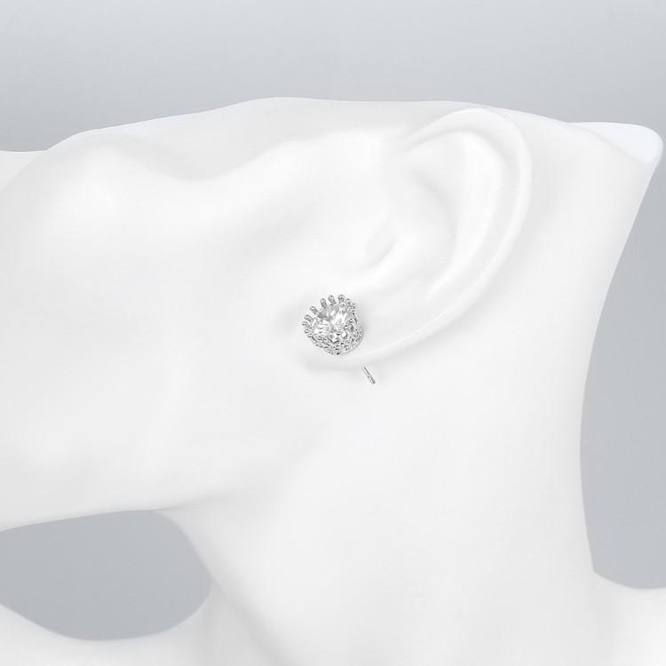 Royal Crown  Crystal Stud Earrings