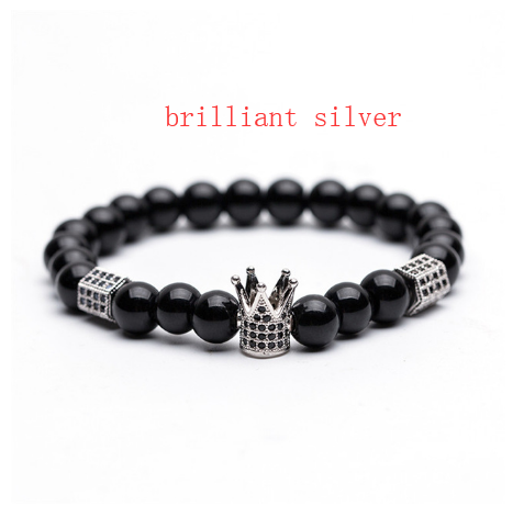 Natural Stone Crown Bracelet