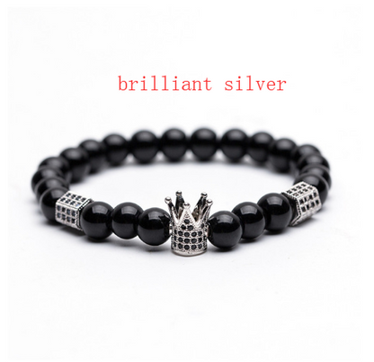 Natural Stone Crown Bracelet