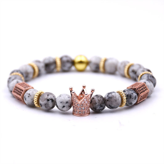 Natural Stone Crown Bracelet