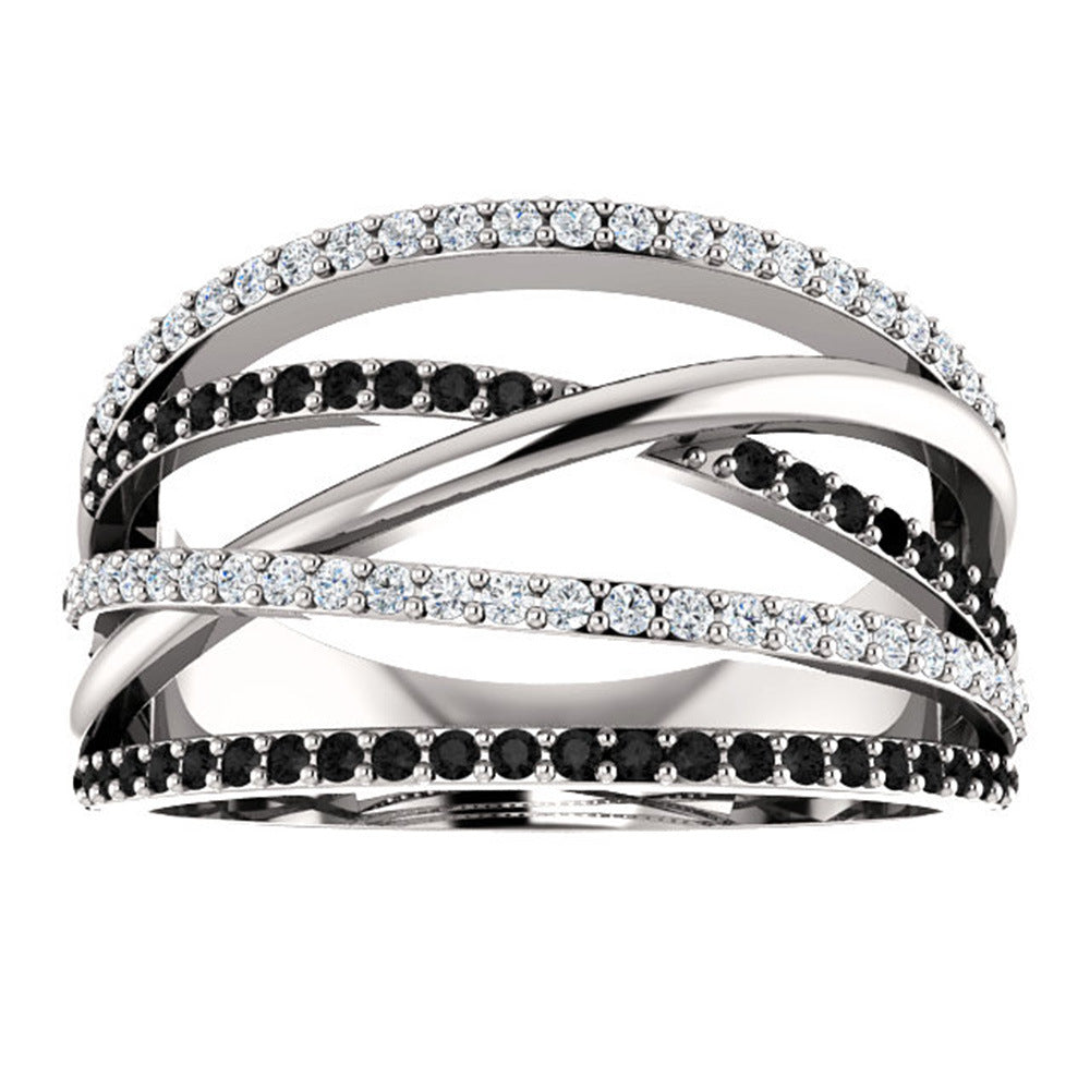 Silver twine knot love ring