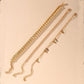3 Piece Chain and Butterfly Bracelet Set