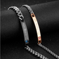 His Queen Her King Black Rose Gold Couple Bracelet