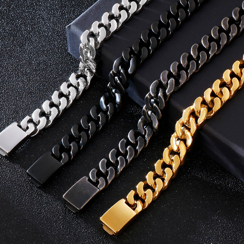 Titanium Steel Personality Cuban Chain Men's Bracelet