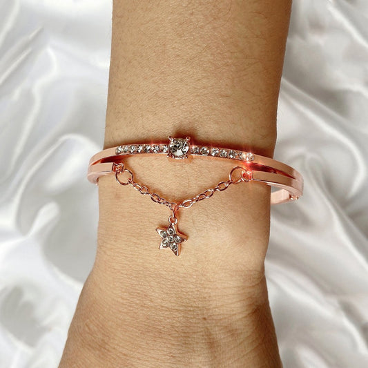 Star Drop 18K Rose Gold Plated Bracelet