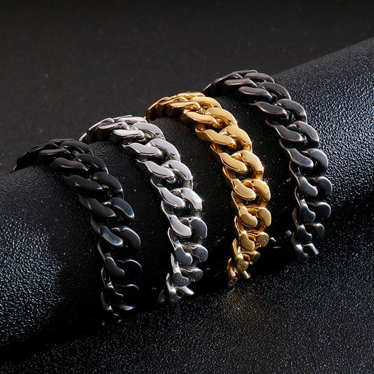 Titanium Steel Personality Cuban Chain Men's Bracelet