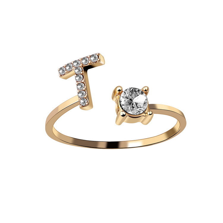 Adjustable Rings With Initial