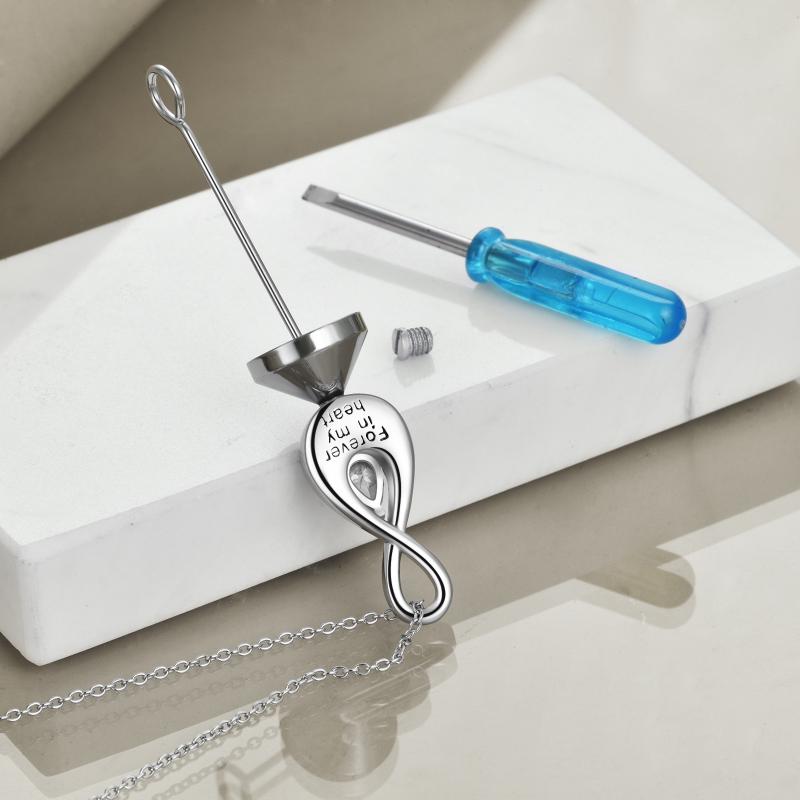 Cremation urn necklace for Human Pets forever in my heart
