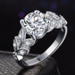 Zircon Engagement Ring Inlaid Zircon silver