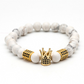 Natural Stone Crown Bracelet