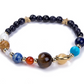 Universe Galaxy Eight Planets Natural Stone Bracelet
