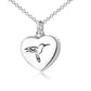 Heart shape keepsake cremation urn necklace 
