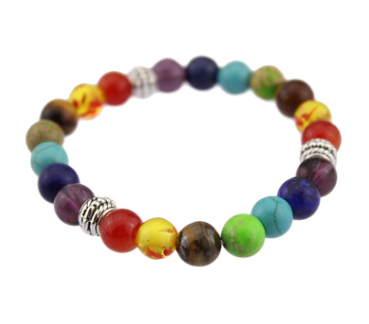 Universe Galaxy Eight Planets Natural Stone Bracelet