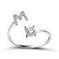 Adjustable 26 Initial Letter Ring For Women