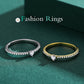 S925 Sterling Silver Light Luxury Simulation Diamond Heart-shaped Love Simple Wild Ring