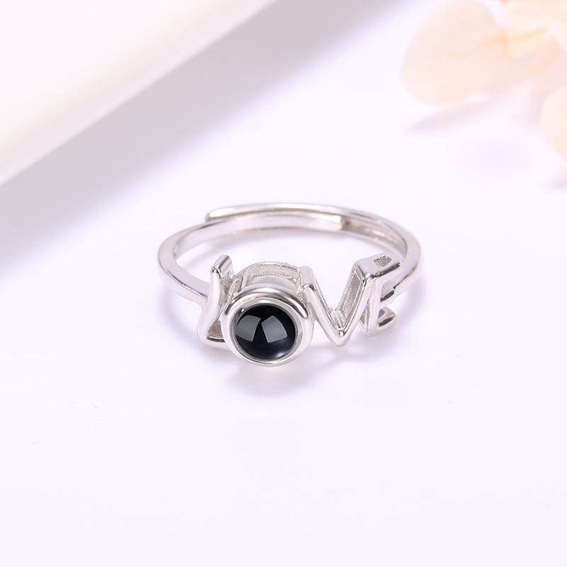 Colorful Photo "LOVE" Moment Finger ring