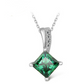 Sterling Silver Necklace Female Clavicle Chain Grandmother Green Jewelry Fashion Accessories Wholesale