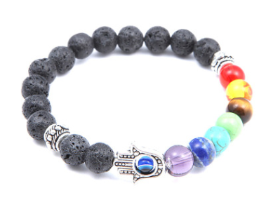Universe Galaxy Eight Planets Natural Stone Bracelet