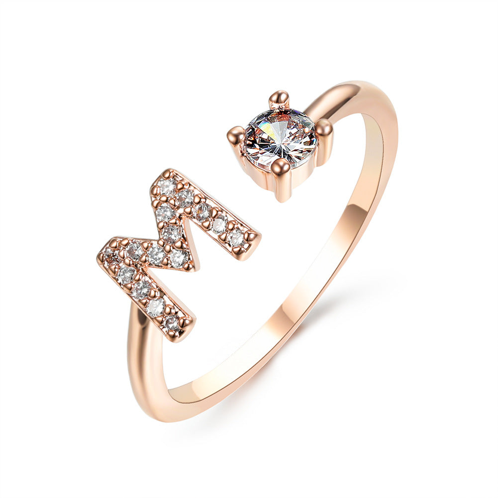 Adjustable Rings With Initial