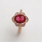 Red Rose Flower Ring
