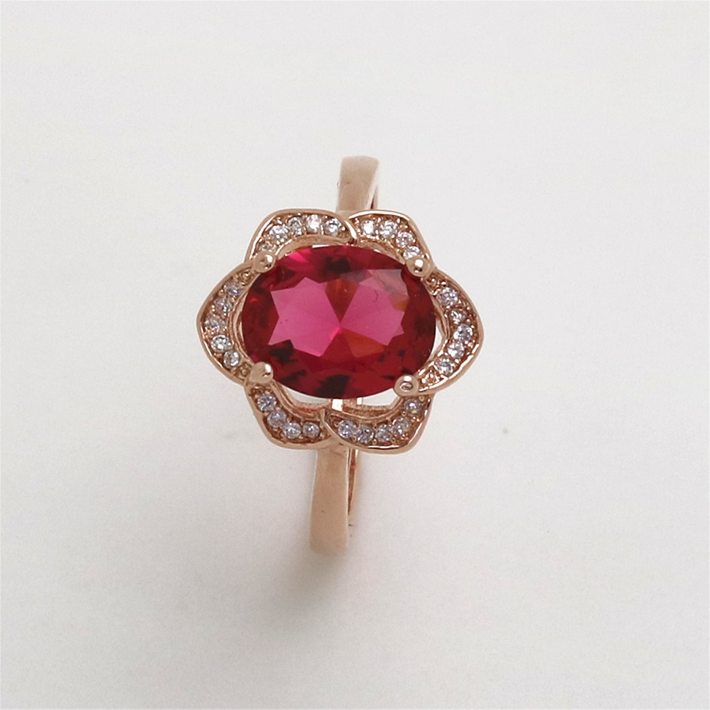 Red Rose Flower Ring