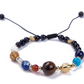 Universe Galaxy Eight Planets Natural Stone Bracelet