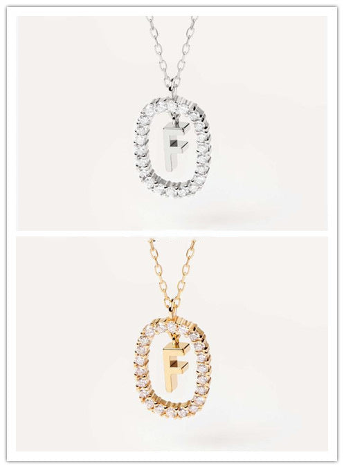 Women's Light Luxury Alphabet Sterling Silver Collarbone Necklace