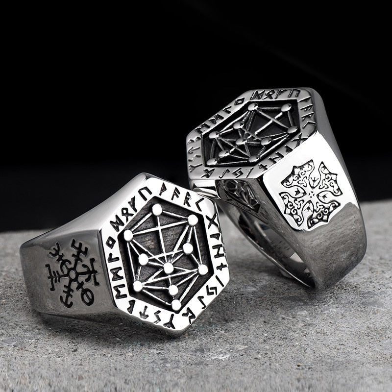 Nordic Viking Titanium Steel Ring for Men
