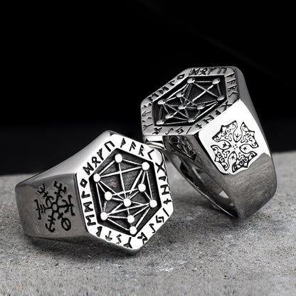 Nordic Viking Titanium Steel Ring for Men