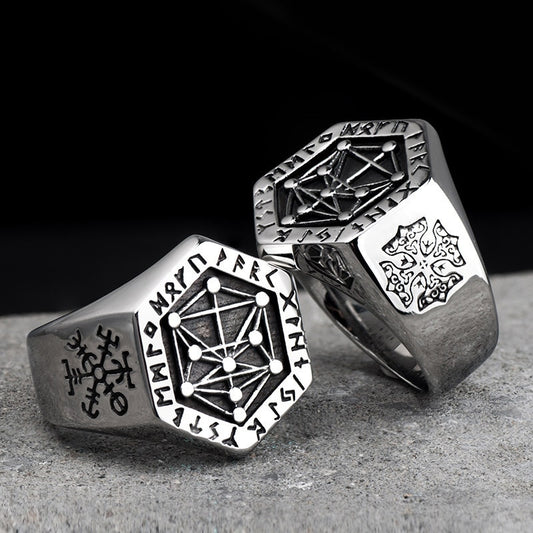 Nordic Viking Titanium Steel Ring for Men