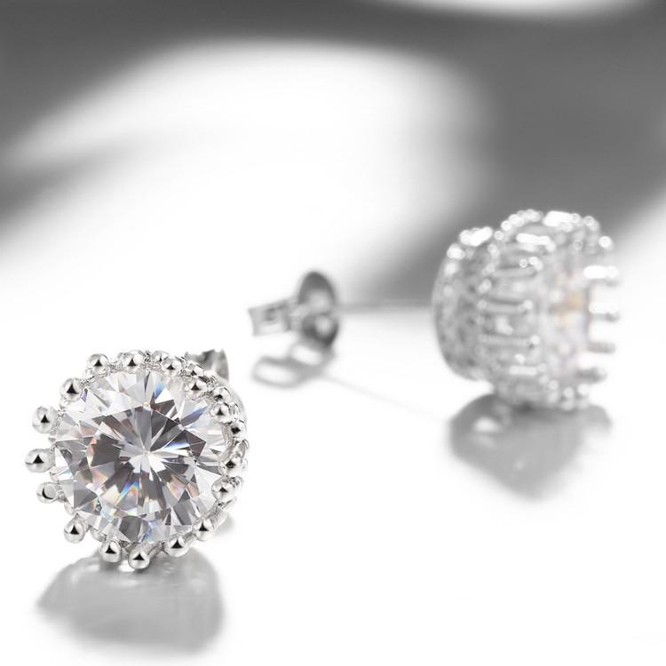 Royal Crown  Crystal Stud Earrings